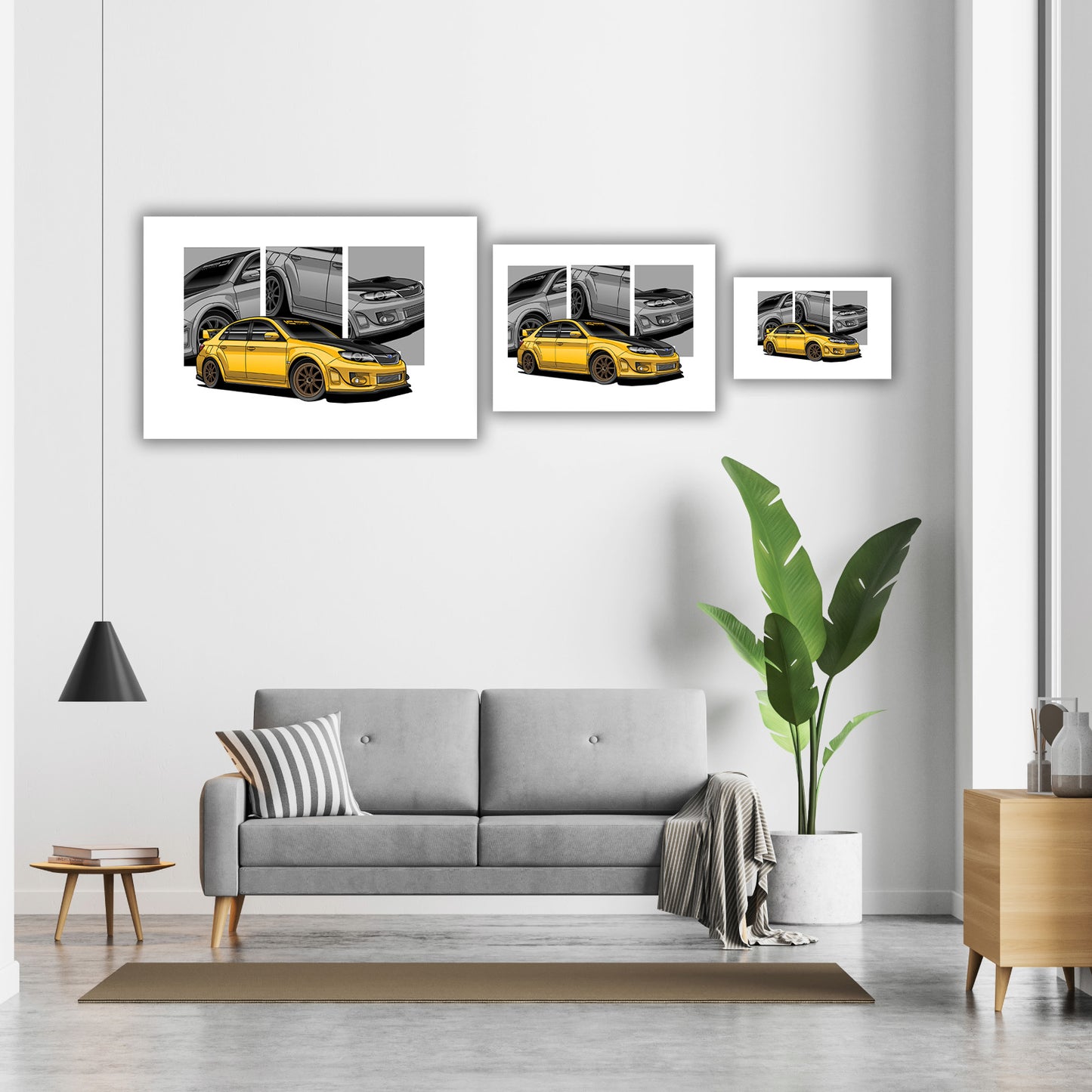 Subaru WRX STI - Stink Eye (Yellow) JDM Car Poster | Kansei Street
